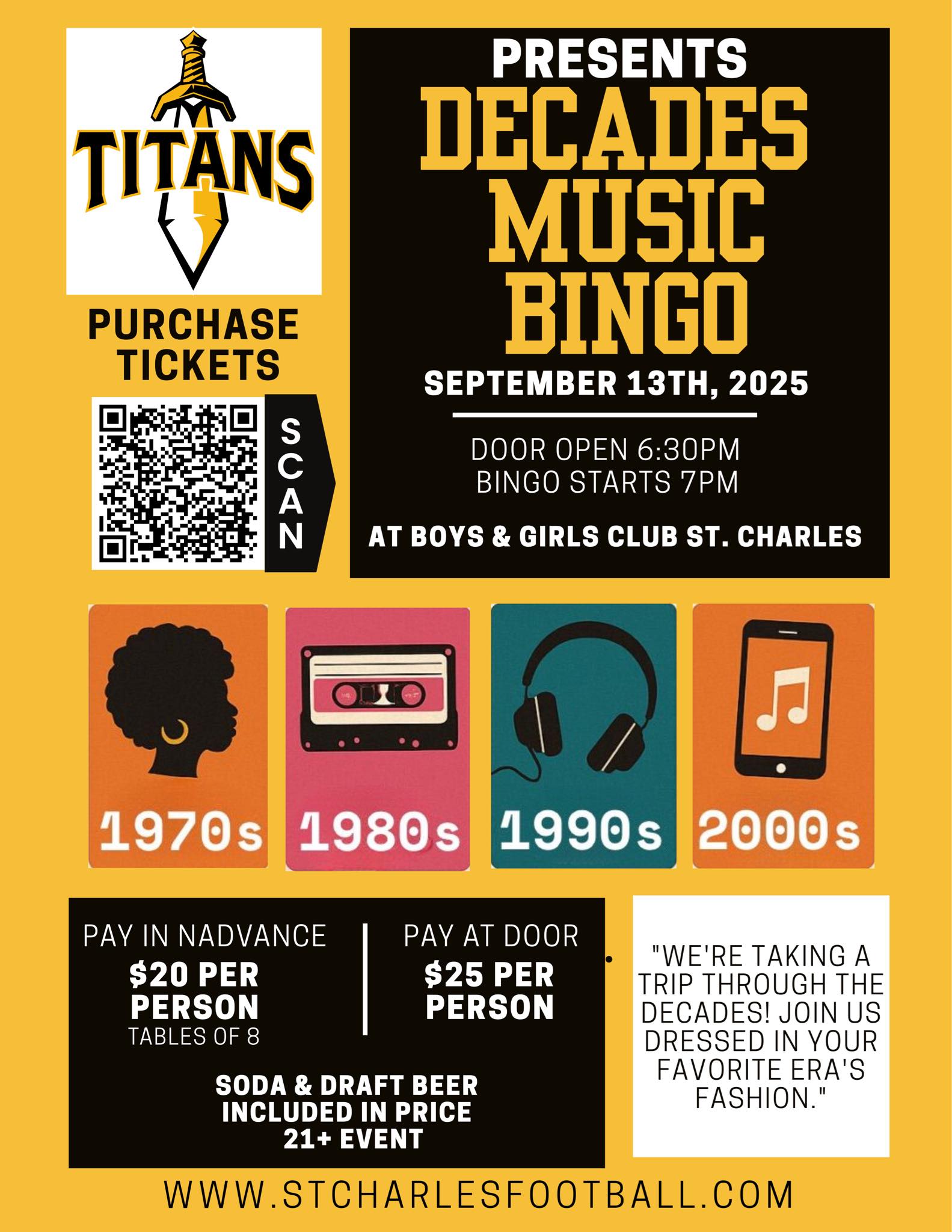 music bingo flyer 2025